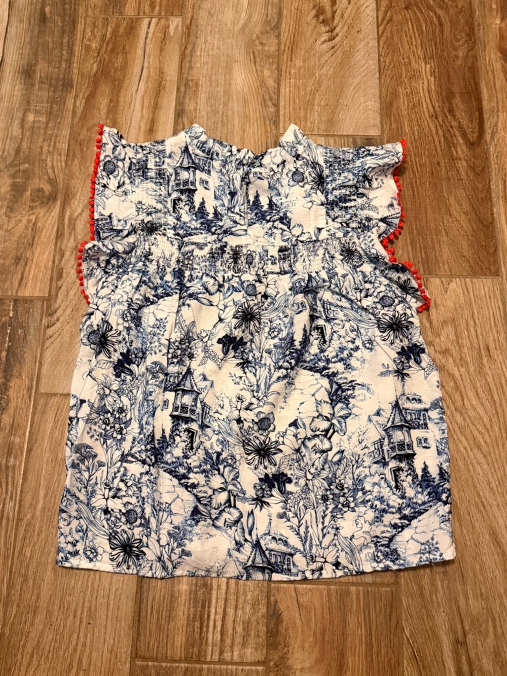 THML All About You Blue Toile Top - Picture 3 of 3